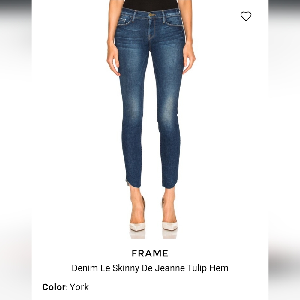 FRAME Denim "Le Skinny De Jeanne" Tulip Hem